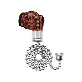 Hunter Ceiling Fan Light Switch E87438 - Pull Chain Switch, Two-Wire On-Off, 11" Beaded Chain, 3A/6A 125V/250VAC