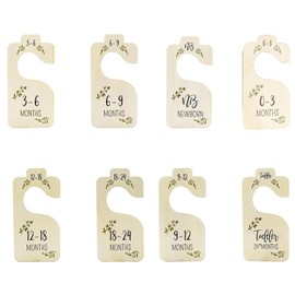 8 PCS Wardrobe Dividers - Cute and Functional Clothes Dividers, Durable Material - Organize Clothing by Age - Ideal for Nursery Closets - Easy to Use and Long-Lasting