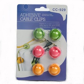 Cable Clips,Silicone Self Adhesive Cord Management,for Home,Office,Cubicle,Car Desk Cord Holder,Organizing Phone USB Charger Mouse Wire Organizer (6pc, White Gray Black Orange Blue Green)