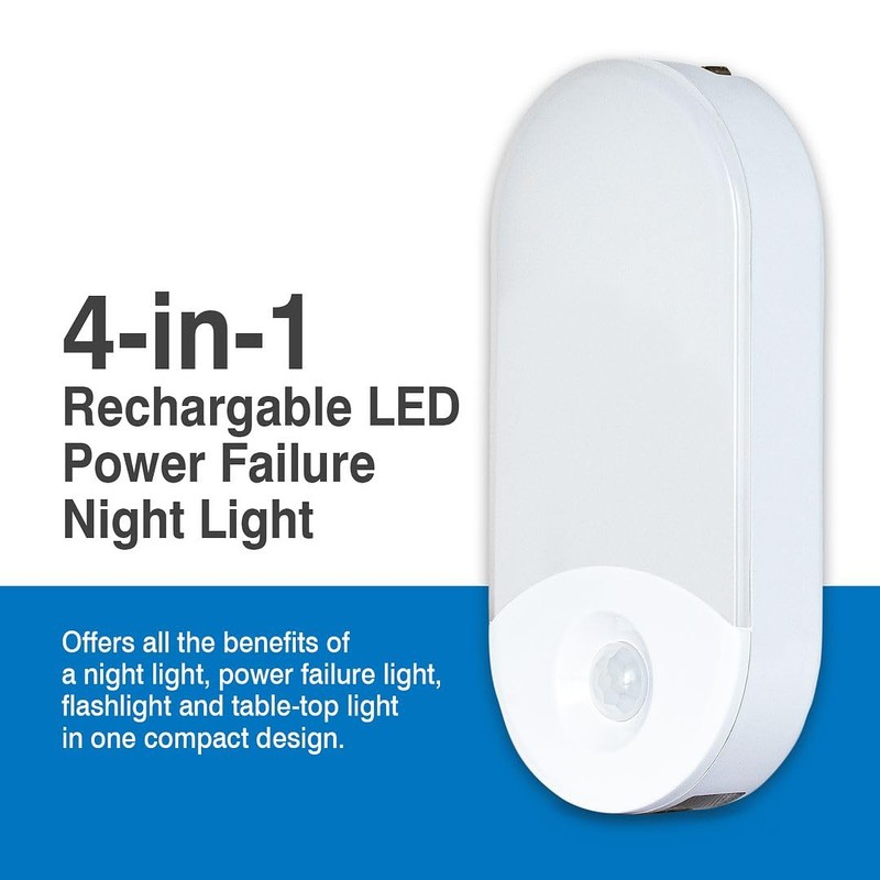 Camelion 3-Pack 4-in-1 Plug-in Power Failure Night Light,Motion and Light