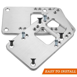 Swap Motor Mounts Adapter Plates LS Conversion Adjustable Universal Swap Bracket Small Block for LS1 LS3 LS2 LQ4 LQ9 LS6 L92 L99 L33 LR4 Billet Aluminum for SBC Vehicle,Silver