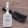 Curved Rib Hair Brush Rib Brush (Black) 3ea