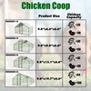 Bettercloud 6.6x10x6.6ft Large Walk-in Metal Chicken Coop Poultry Cage Hen