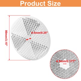 Unlorspy 10 Pcs White Front Reflector 80mm Dia Round Reflector with Center Mounting Hole for Cars, Trailer, Trucks, Dirt Bike and Boat