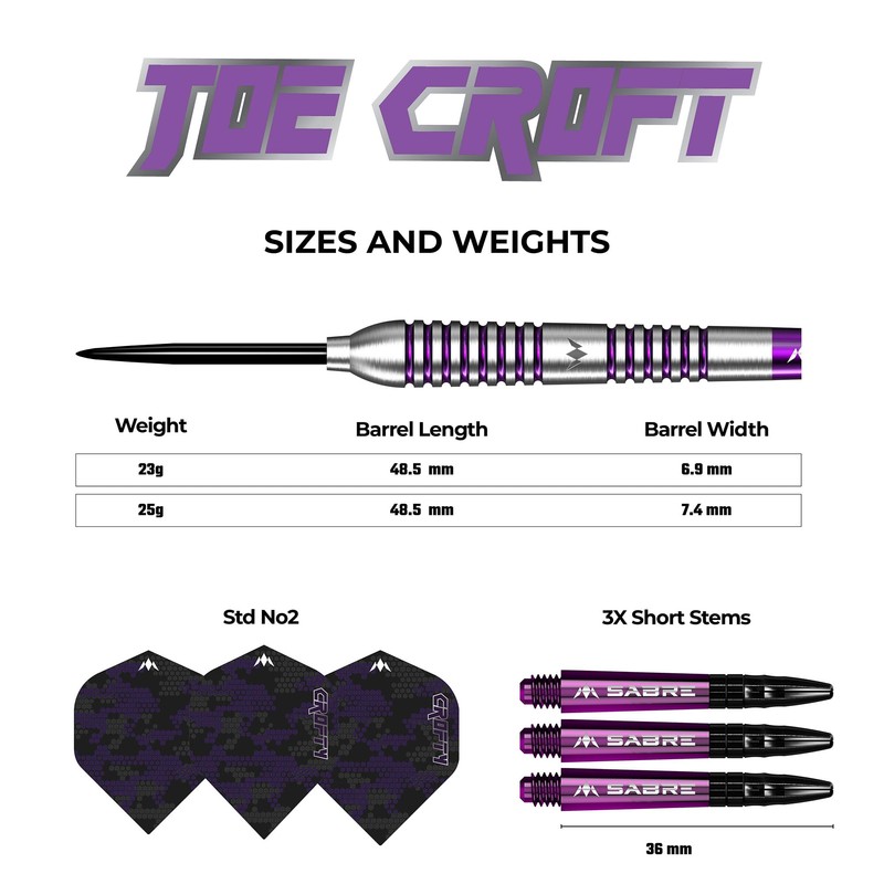 Mission Joe Croft 95% Steel Darts 23 g