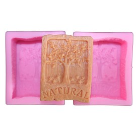 LVDGE Tree Pattern Silicone Soap Mold for Natural Skincare Soap Making, DIY Skincare Products & Small Business Soap (Natural)