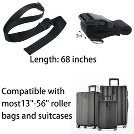 Car Seat Travel Strap |car seat Luggage Strap for Airport Easily Converts Your Child's Car Seat and Carry-on Luggage Into an Airport Car Seat Stroller Carrier, Solving Your Travel Worries(Black)