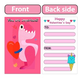 HSHFAMIIY Valentine's Day Cards For Kids, School Classroom Valentine's Day Gifts, 36 Sheets Greeting Cards Exchange Valentine Party Favors Supplies