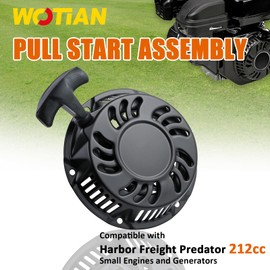 WOTIAN 212cc Pull Start Compatible with Predator 212 Pull Start Assembly Harbor Freight 196cc 212cc 225cc 6.5hp 7hp 7.5hp Recoil Starter for Engine Performance Parts Water Pump Generator 69730 60363
