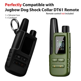 Fretime Silicone Protective Case for Jugbow Dog Shock Collar DT61 Remote with Carabiner (Black)