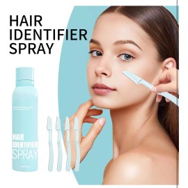 Unbranded Hair Identifier Spray for Face Shaving Skin Dermaplaning Hair Beard Removal Blue