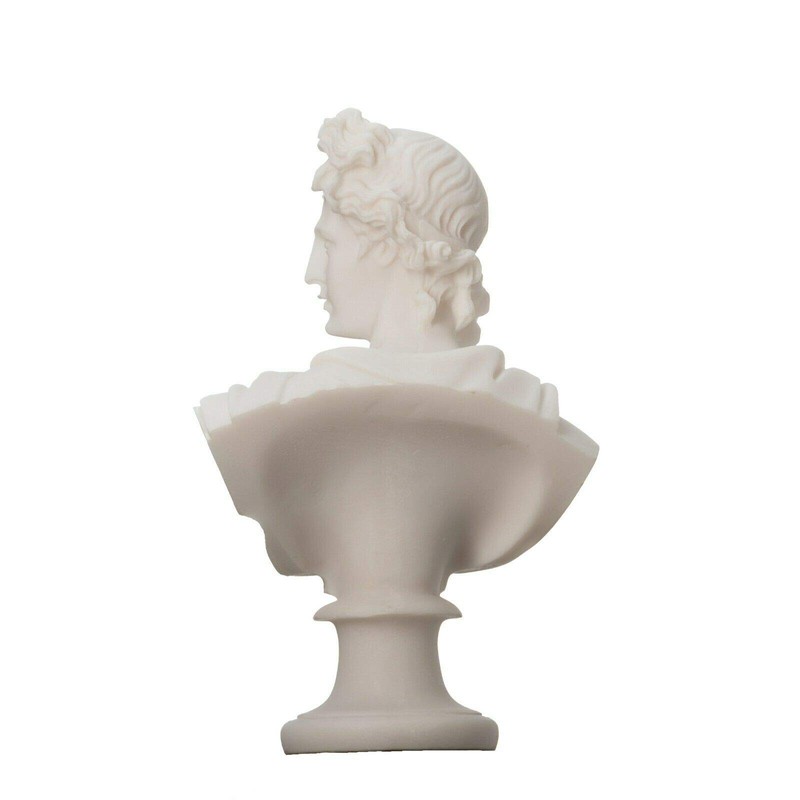 BeautifulGreekStatues Apollo God of Music Poetry Art Alabaster Stone Bust