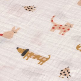 LÄSSIG Baby Swaddling Blanket Burp Blanket Muslin Cloth Set of 3 Cotton 60 x 60 cm Swaddle & Burp Blanket M Little Mateys Cat