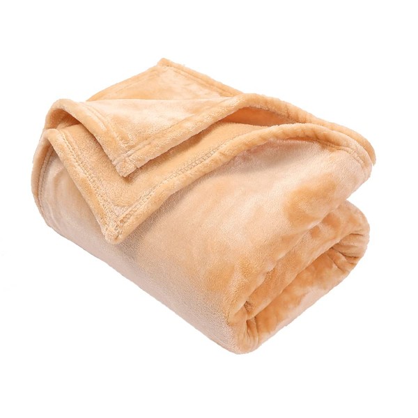 GonZalo GraCia. Fleece Blanket Throws for Sofas 400 GSM Beige