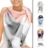Autiga Large Women's Knitted Scarf Checked XXL Wool Scarf Oversized