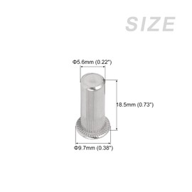 METALLIXITY Sealed Rivet Nuts (M5) 20Pcs, 304 Stainless Steel Blind Closed End Threaded Insert Nuts - for Furniture Mechanical Fasteners, Silver Tone