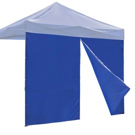 EZ Canopy 10x10ft Gazebo With Blue Side Wall Zipper Access Outdoor Pergola Aluminum Frame Textile CoverWarehouse: LA01