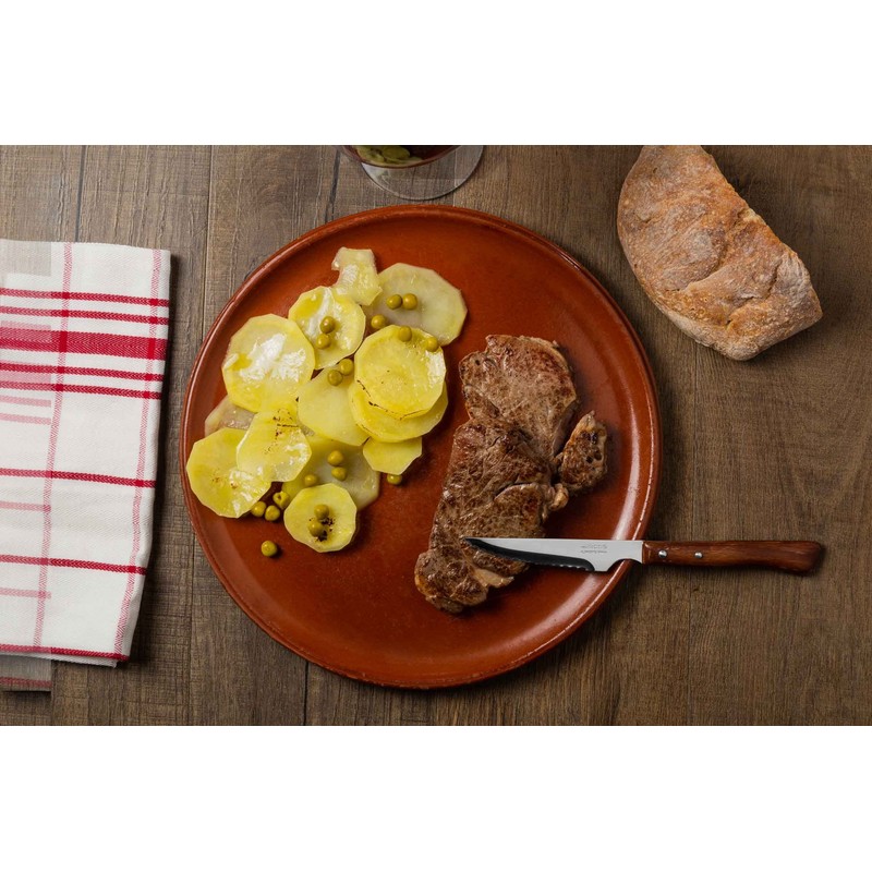 Arcos 372000 Table Messer - Steakmesser Set -KlingeNitrumEdelstahl110mm-HandGriffPack-HolzFarbeBraun