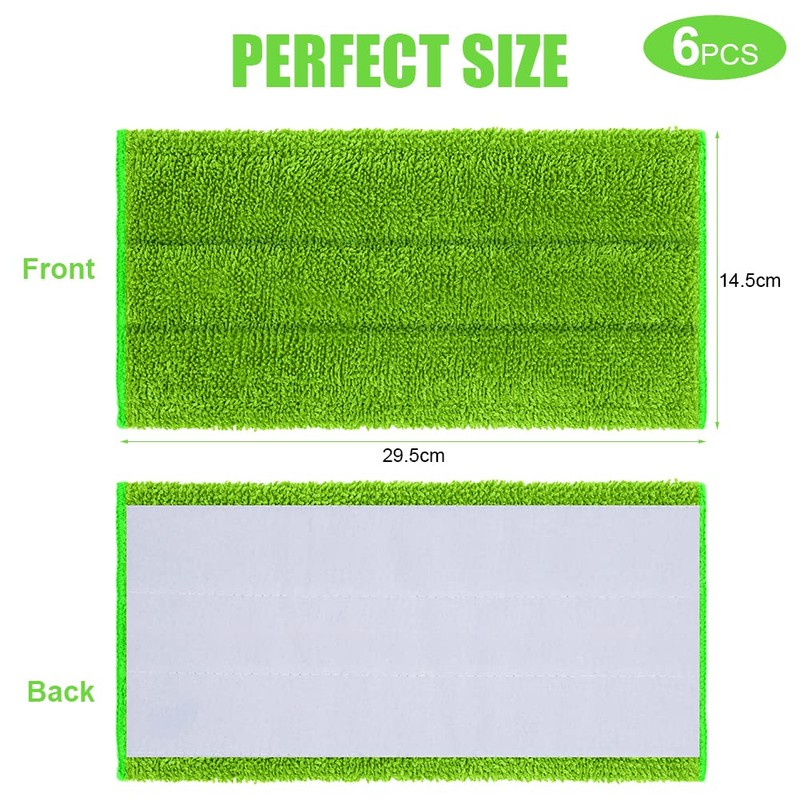 Vicloon Mop Pads for Flash Powermop, 6 PCS Microfiber Mop