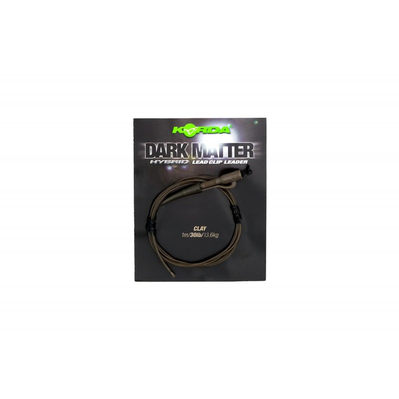 korda safe zone leader hybrid weed lead clip 1m/30lb/13.6kg fishing