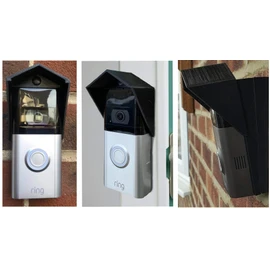 RingDoorbell Rain Cover for 1st and 2nd Generation, Doorbell 2, 3, 3+ Plus, 4, Eufy 2K, Bellview & More Slim Design, Weather Shield
