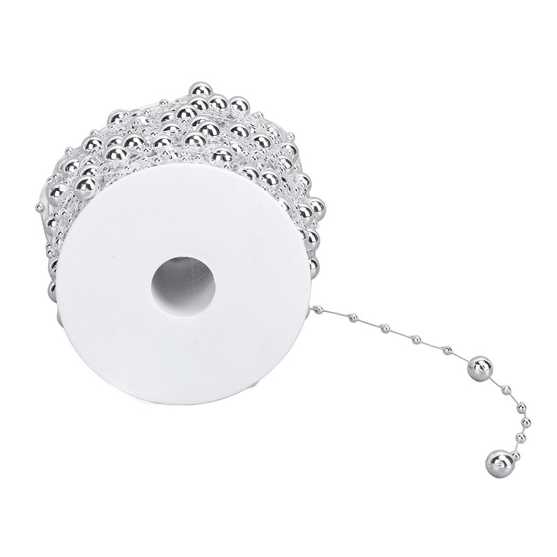 1 Roll Pearl Beads Chain Artificial Pearl Strand Trim String