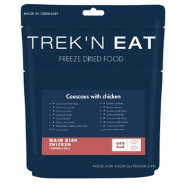 Couscous Trek'n Eat con Pollo (Stufato di Semola Africano) – Pasto Liofilizzato per Esterni | Leggero e Nutriente | Preparazione Rapida | Cibo per Trekking, Campeggio e Spedizioni