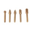 5Pcs Grinding Bit Head Rotary File Burr Double Cut Tool