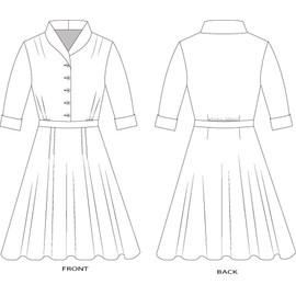 Folkwear #247 Lindy Shirtdress 1940s Dress Frock Sewing Pattern Only folkwear247