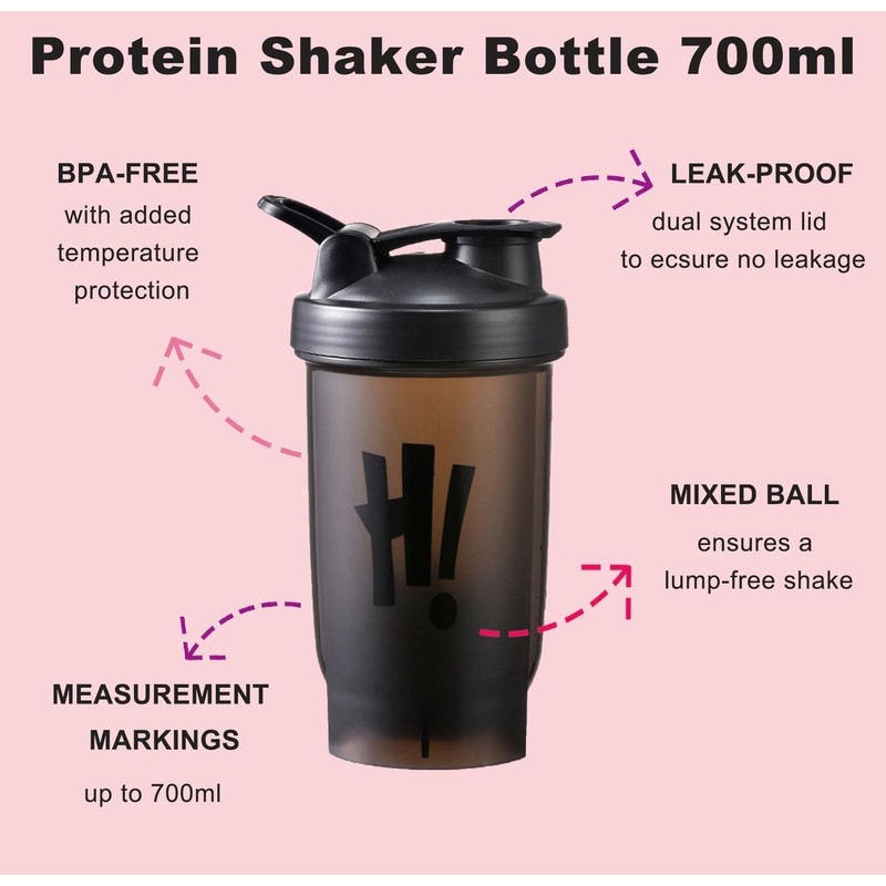 KANGSIT Protein Shaker Bottle with Mixing Ball, BPA- and DEHP-free,