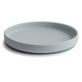 mushie Classic Silicone Suction Plate | BPA-Free Non-Slip Design (Stone)