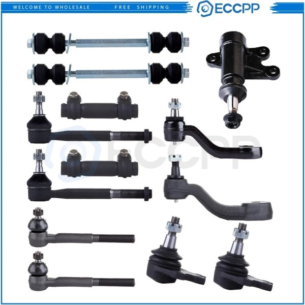 ECCPP Front Lower Ball Joints Sway Bar Tie Rod End