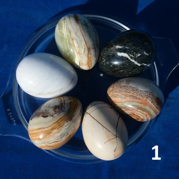 Deluxe 3" Marble and Onyx Eggs (quantiry 6)