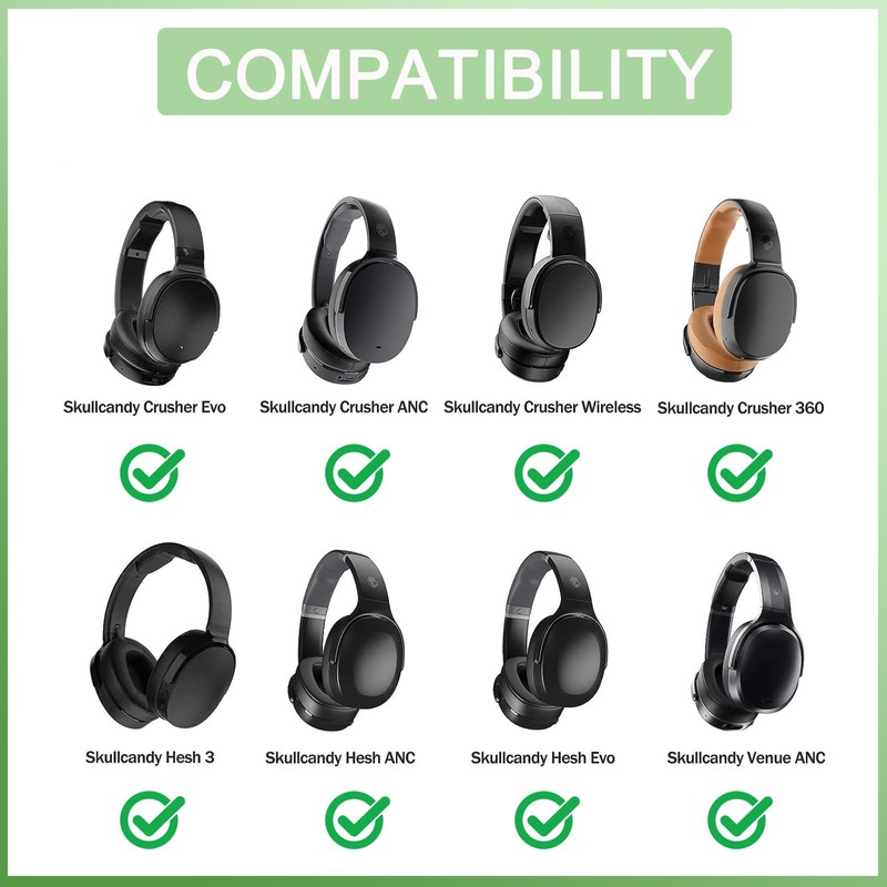 Replacement Earpads for Skullcandy Crusher EVO Headphones,Compatibel Crusher EVO Replacement