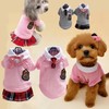 Pet Uniform School Skirts Sailor Costume Dog Campus Clothes Teddy