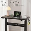 WALKINGDESK Pneumatic Standing Desk with Wheels, Whole Piece Board Rolling