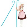 Zalbuqu Lightweight Turquoise Blue Plastic Cane Walking Stick Hook Handle