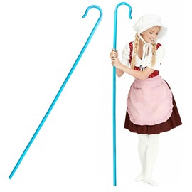 Zalbuqu Lightweight Turquoise Blue Plastic Cane Walking Stick Hook Handle Cane (set A)