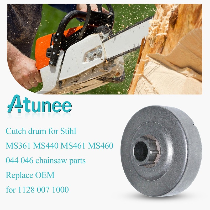 Atunee 3/8" Clutch Drum Sprocket for Stihl MS361 MS440 MS461