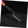 FRCOLOR Stainless Steel Barber Blade Holder Ebony Handle Traditional Shaving