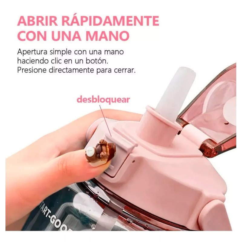 ST-TORU Botella Deportiva Galon Agua Garrafa Kawaii Cantimplora