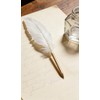 votuyet 1 Pack Retro Feather Ballpoint Pen, Exquisite Signature Pen