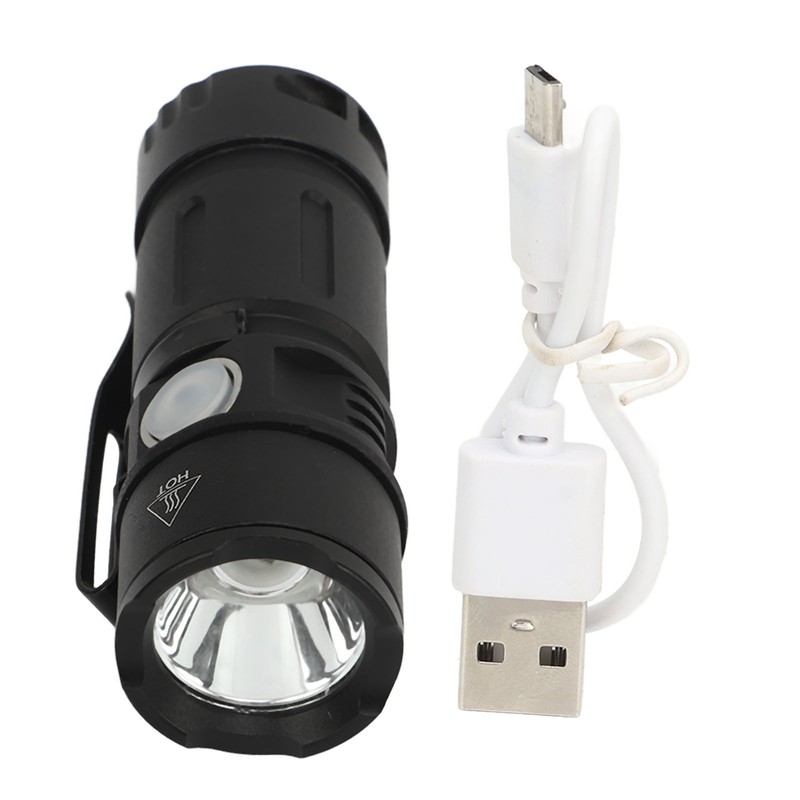 800LM Mini Flashlight Small Pocket EDC Light USB Rechargeable Keychain