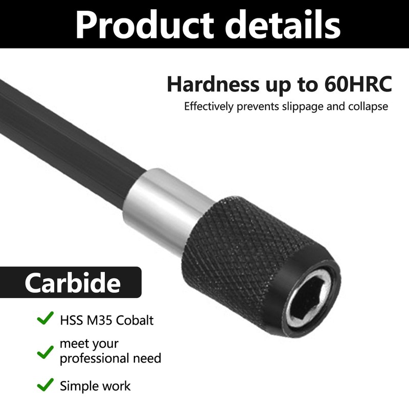 HARY 4 Pack Drill Bit Holder Magnetic Drill Bit Holders,60Mm