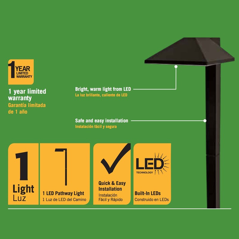 Malibu Lighting 8409210101 Malibu Landscape Lighting, 0.6W Low Voltage Equinox