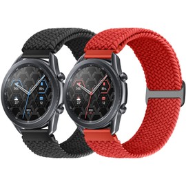 [Huamanlou] Sport Nylon Braided Band 20mm 22mm Quick Release Watch Band Replacement Strap for Women Men Adjustable.., 20 mm