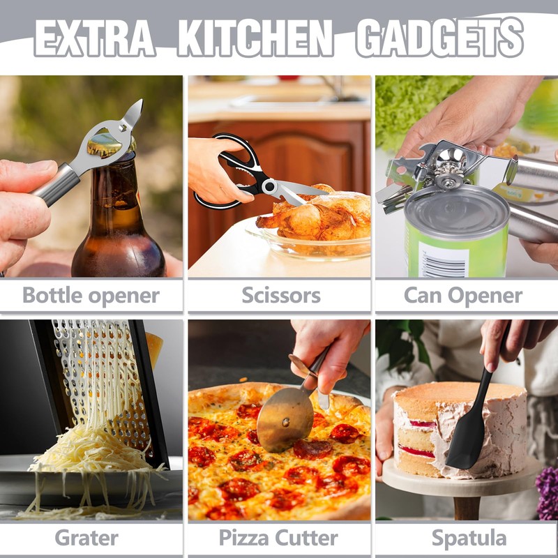 Kitchen Utensils Set- 34PCS Silicone Cooking Utensil with Holder, Umite