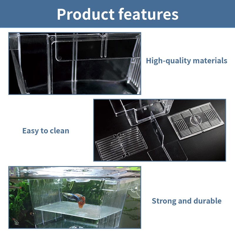 Breeding Isolation Case, Clear, Multi-functional, Fry Isolation, Breeding Protection, Spawning,