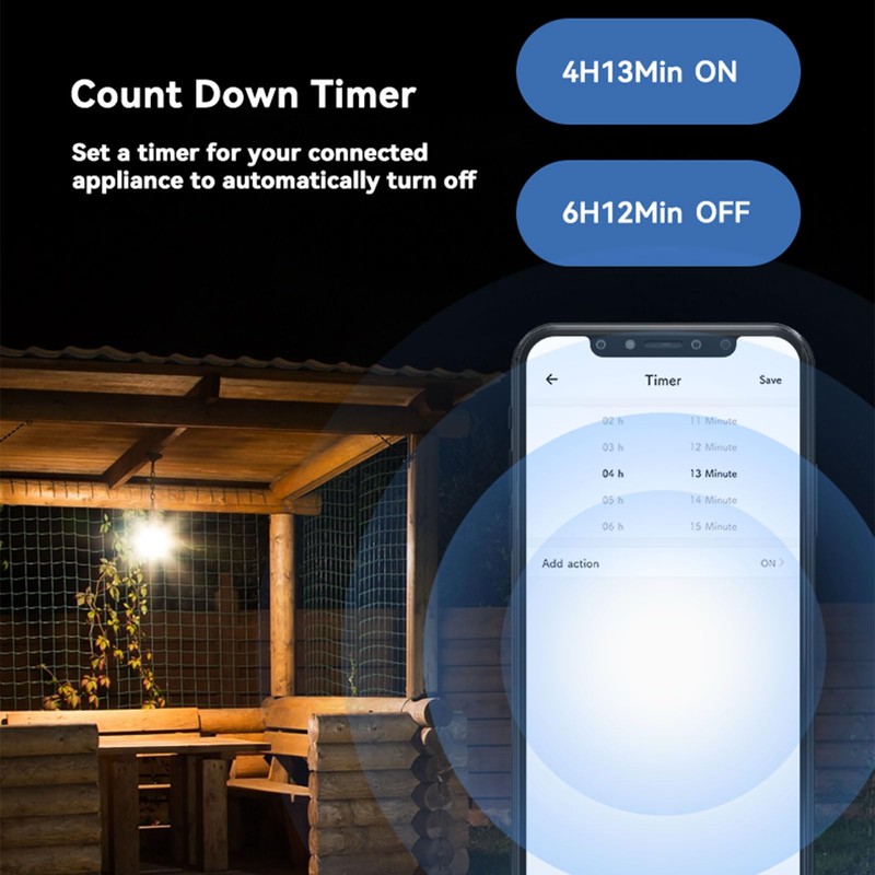 Swokely Smart Outdoor WiFi Plug, Smart Plug with Remote Control