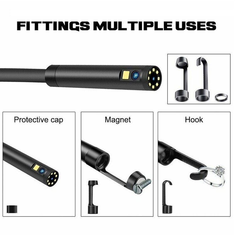 4.3in Industrial Endoscope Dual Lens 1080P 8mm Handheld Inspection Camera